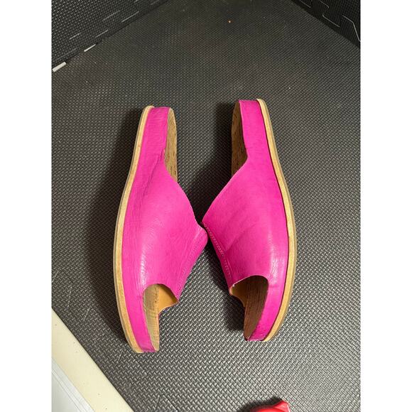 Women's Kork-Ease Tutsi Fuchsia Pink Slide Sandals Leather Boho Beach Shoe 11 - Picture 4 of 7